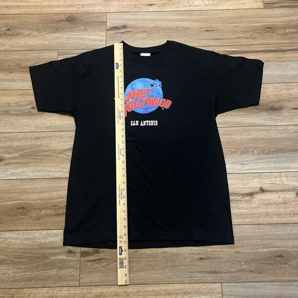 VTG Planet Hollywood Graphic T Shirt Adult LARGE Black Logo 1991 90s Movies - Picture 3 of 8